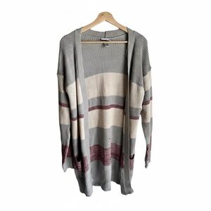 Just Be Like New Lightweight Women's Color Block Sweater Gray Size Large